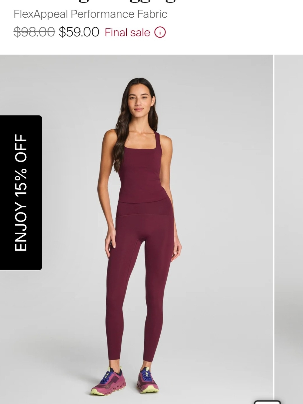 XL SPANXshape BootyBoostFull-Length Leggings Color CASSIS